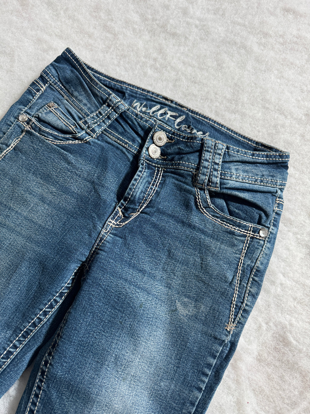 Boot Cut Low Waist Jeans Blau, Foto 4 von 4