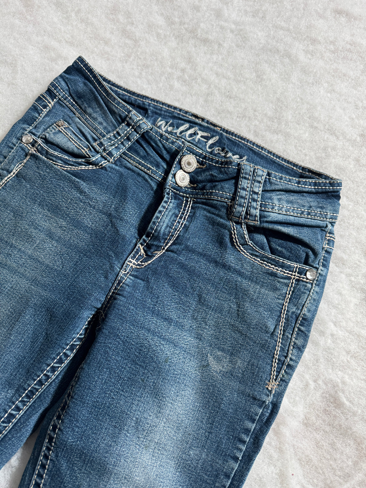 Boot Cut Low Waist Jeans Blau, Foto 4 von 4