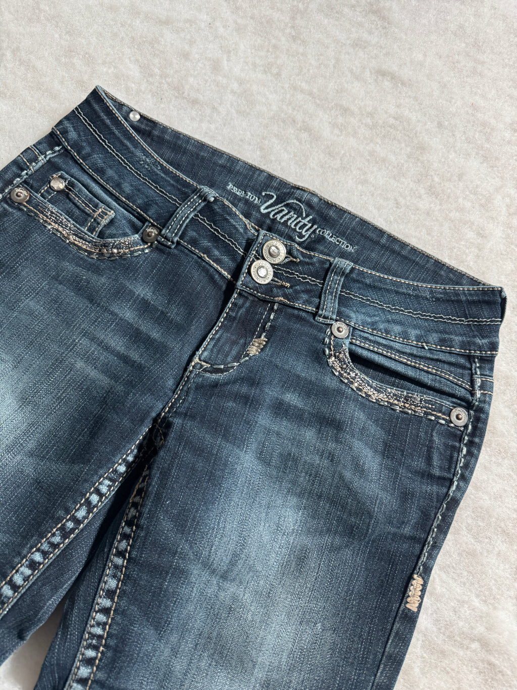 Boot Cut Low Waist Jeans Blau, Foto 4 von 4