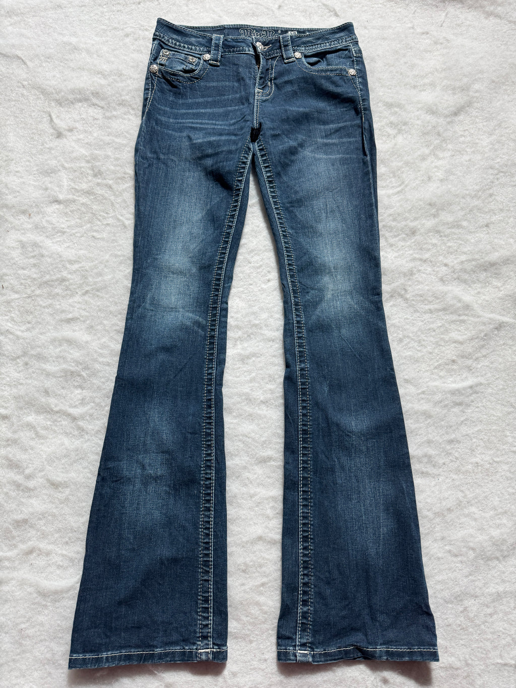 Miss Me Boot Cut Low Waist Jeans 27