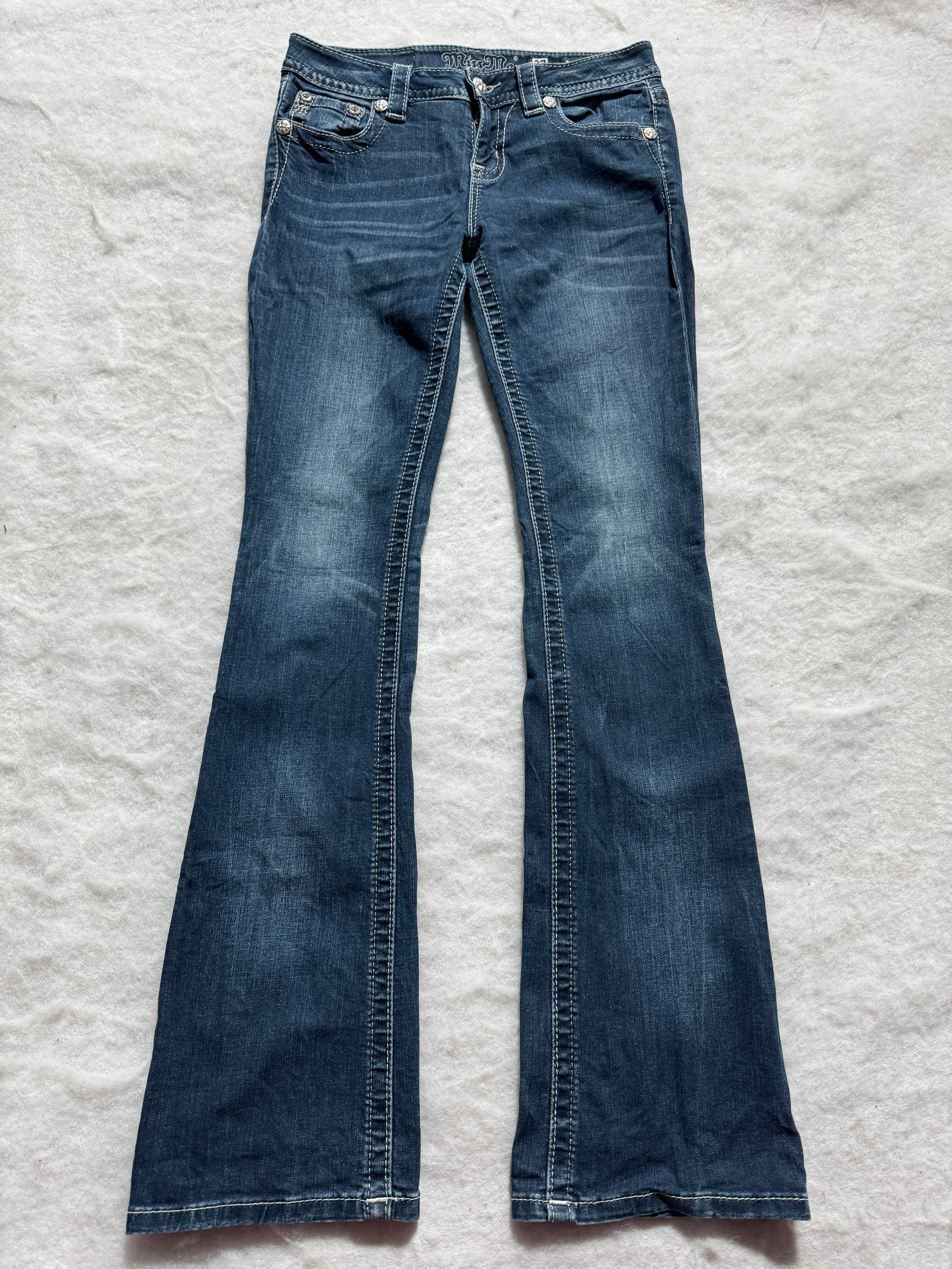 Miss Me Boot Cut Low Waist Jeans 27