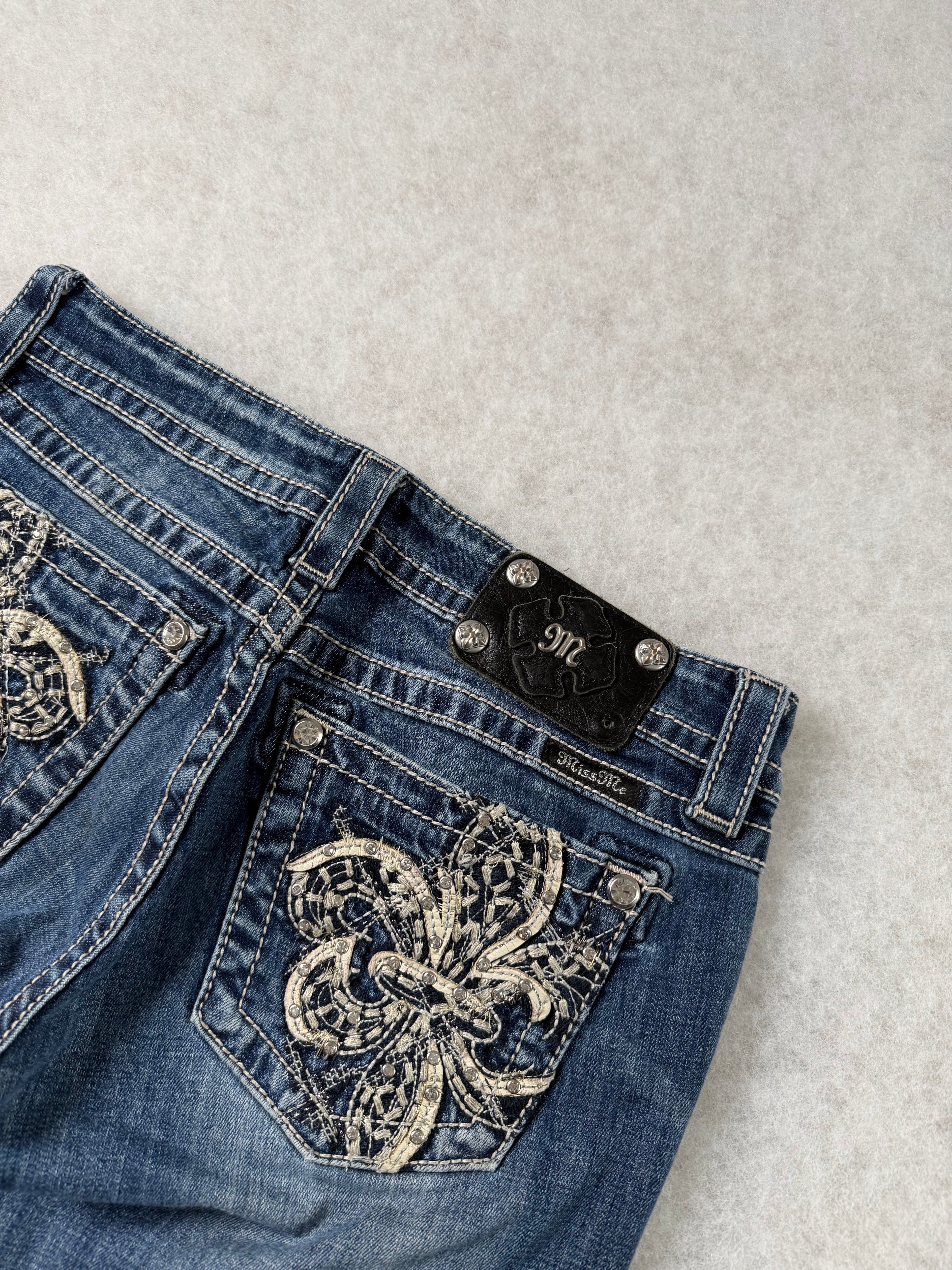 Miss Me Boot Cut Low Waist Jeans 28