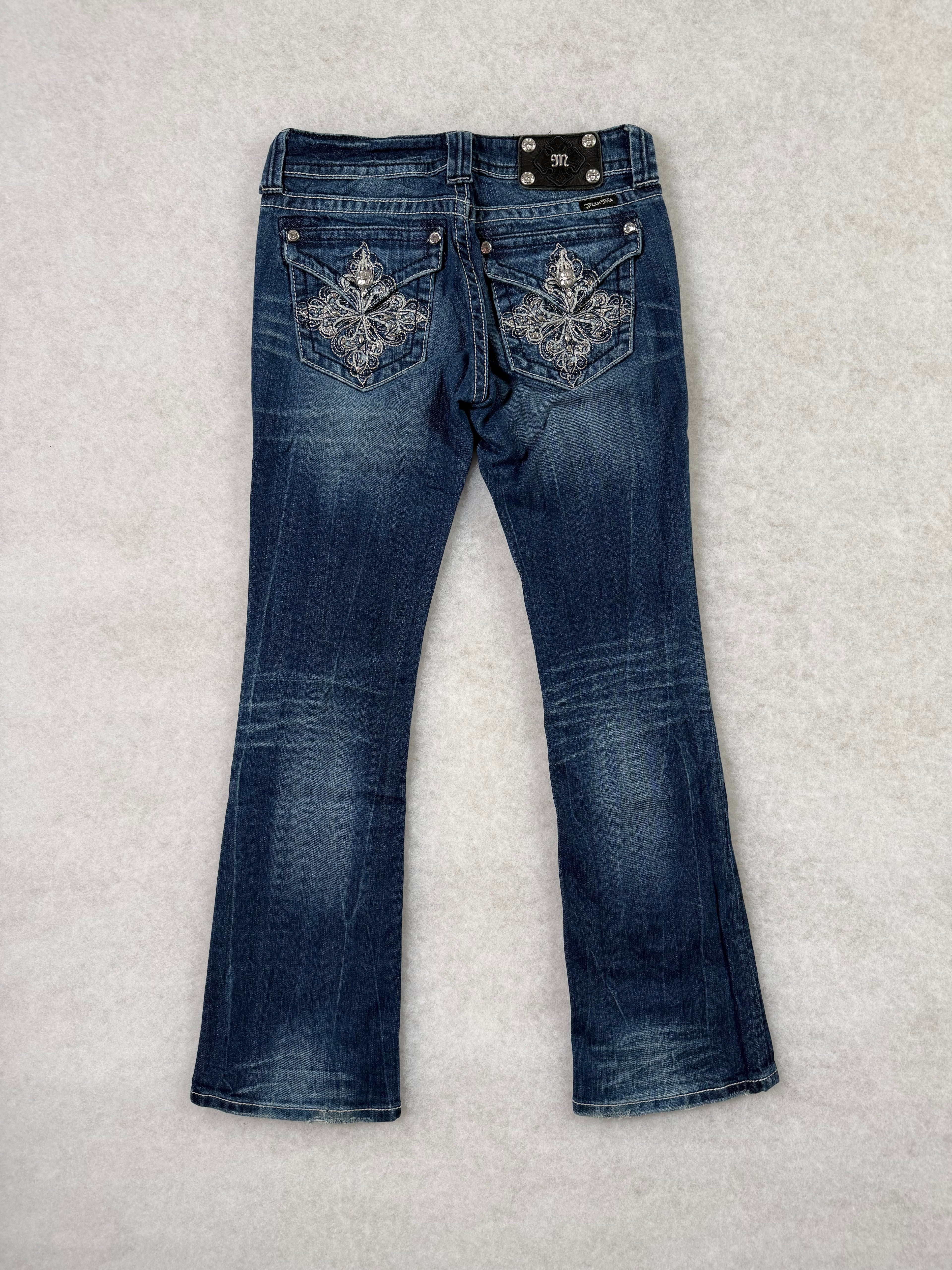 Miss Me Boot Cut Low Waist Jeans 27