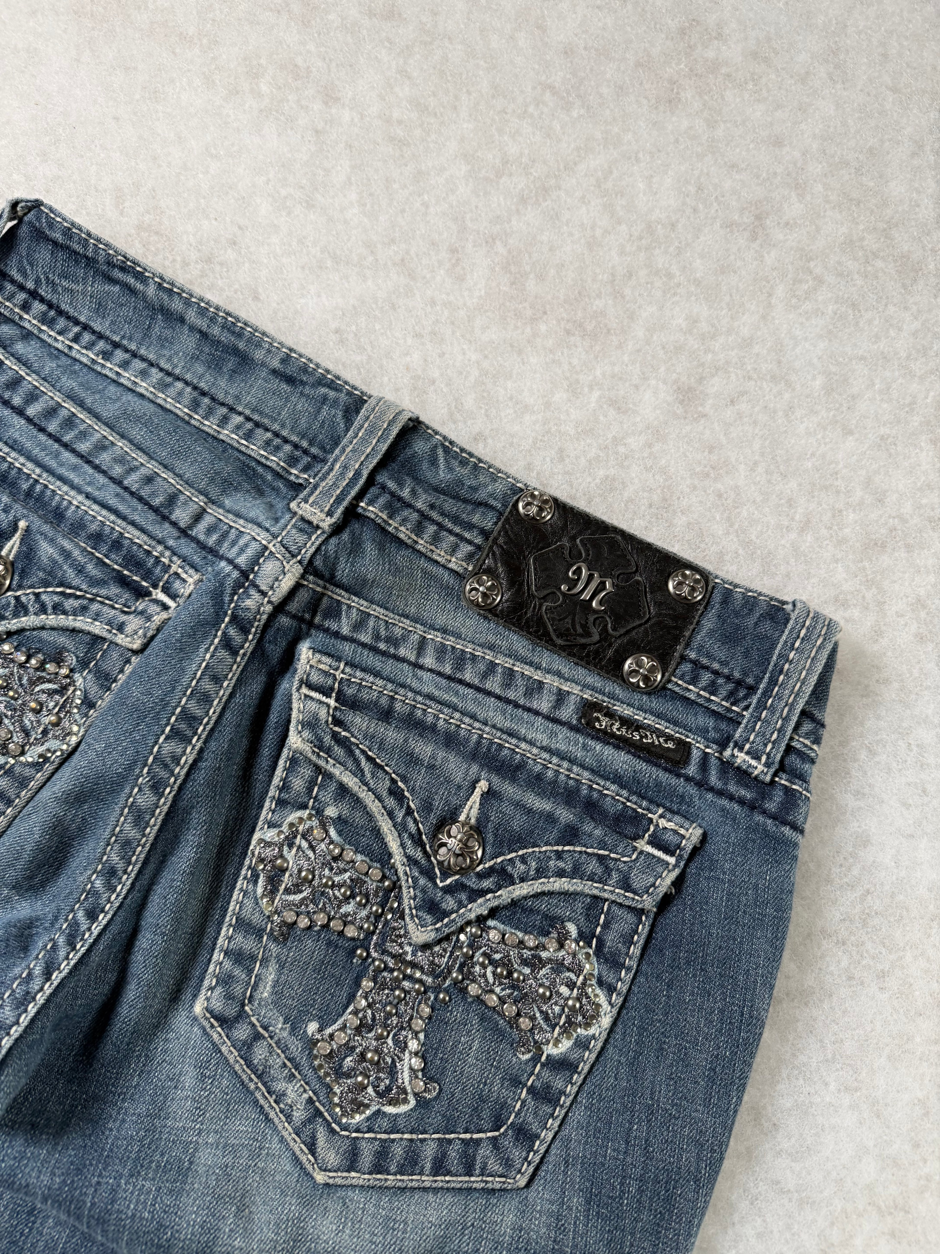 Miss Me Boot Cut Low Waist Jeans 28