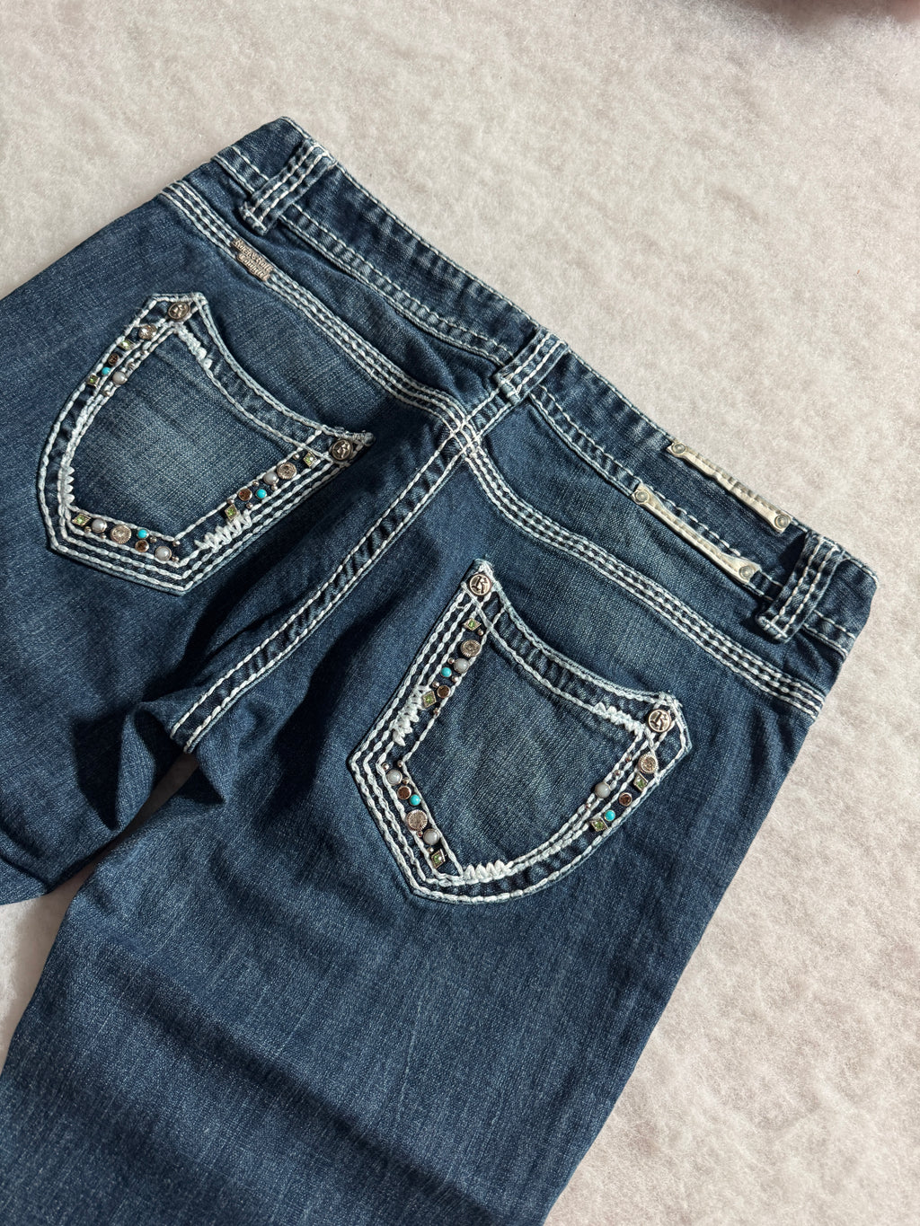 Boot Cut Low Waist Jeans Blau, Foto 3 von 4