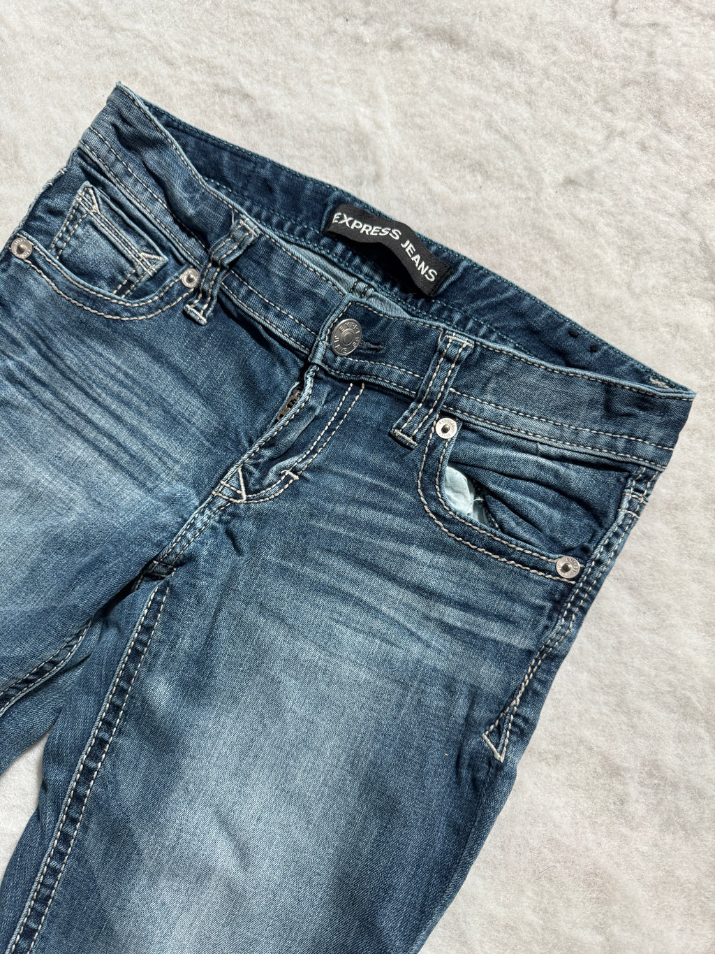 Boot Cut Mid Waist Jeans