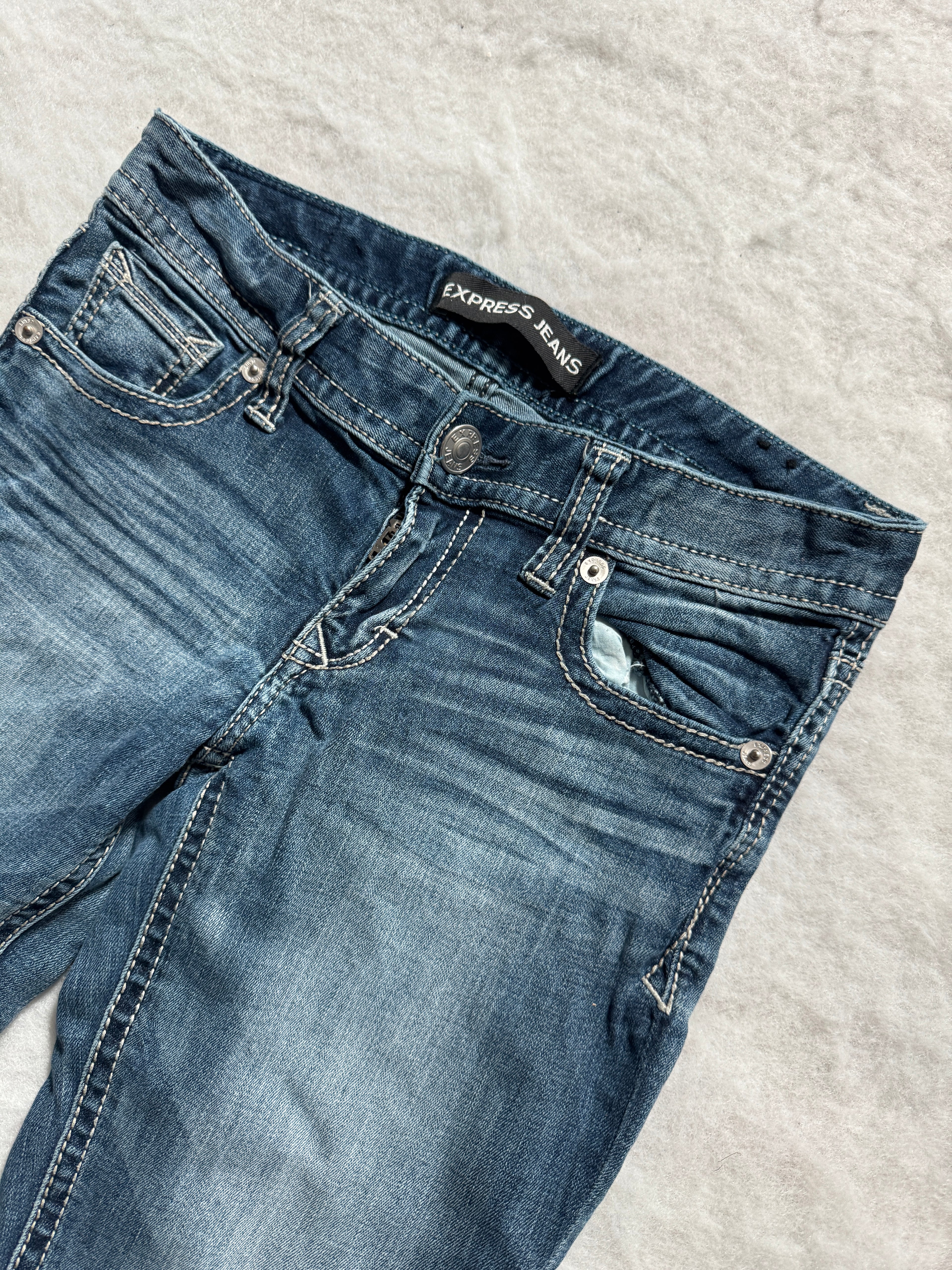 Boot Cut Mid Waist Jeans