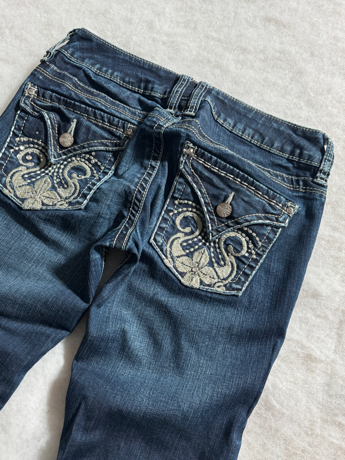 Boot Cut Low Waist Jeans Blau, Foto 3 von 4