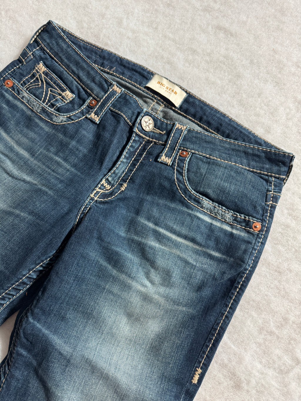 Boot Cut Low Waist Jeans Blau, Foto 4 von 4