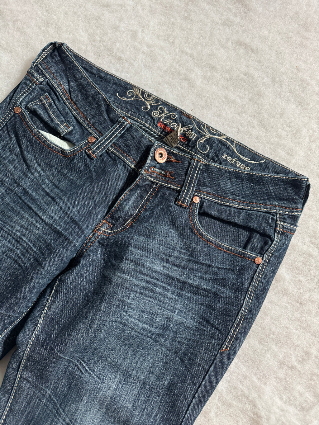 Boot Cut Low Waist Jeans Blau, Foto 4 von 4