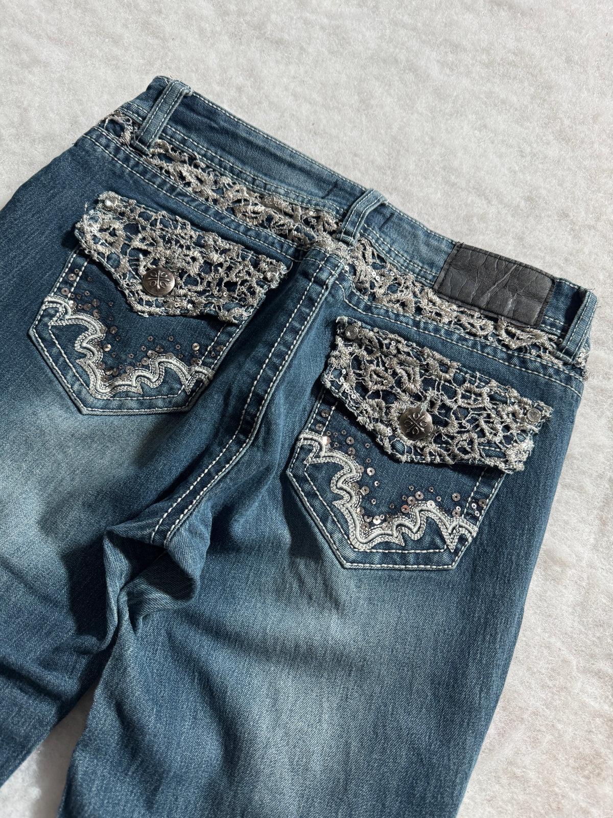 Boot Cut Low Waist Jeans Blau, Foto 3 von 4