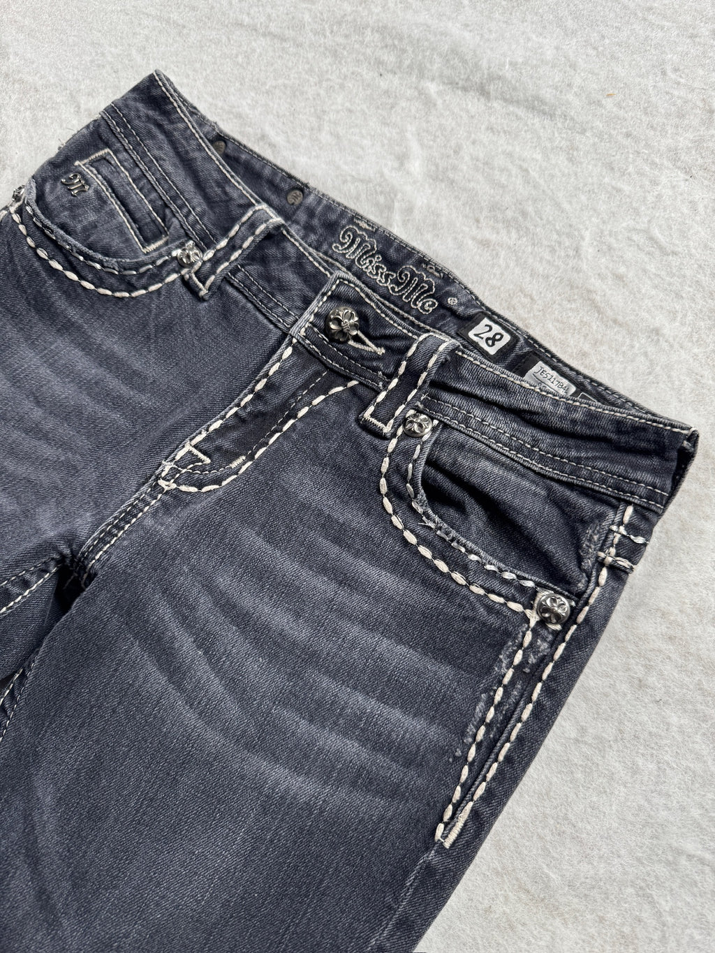 Miss Me Boot Cut Low Waist Jeans 28