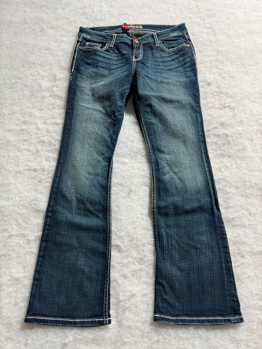 Boot Cut Low Waist Jeans Blau, Foto 1 von 4