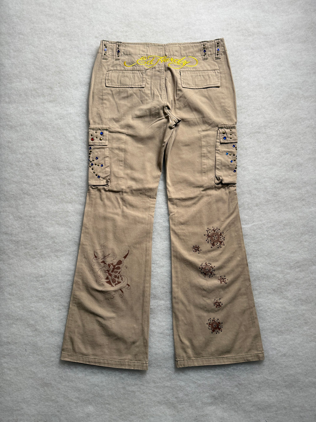 Ed Hardy Boot Cut Cargo Pants 30