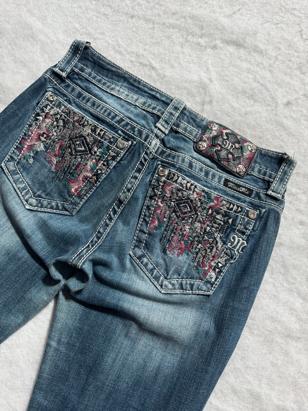 Miss Me Boot Cut Low Waist Jeans 27