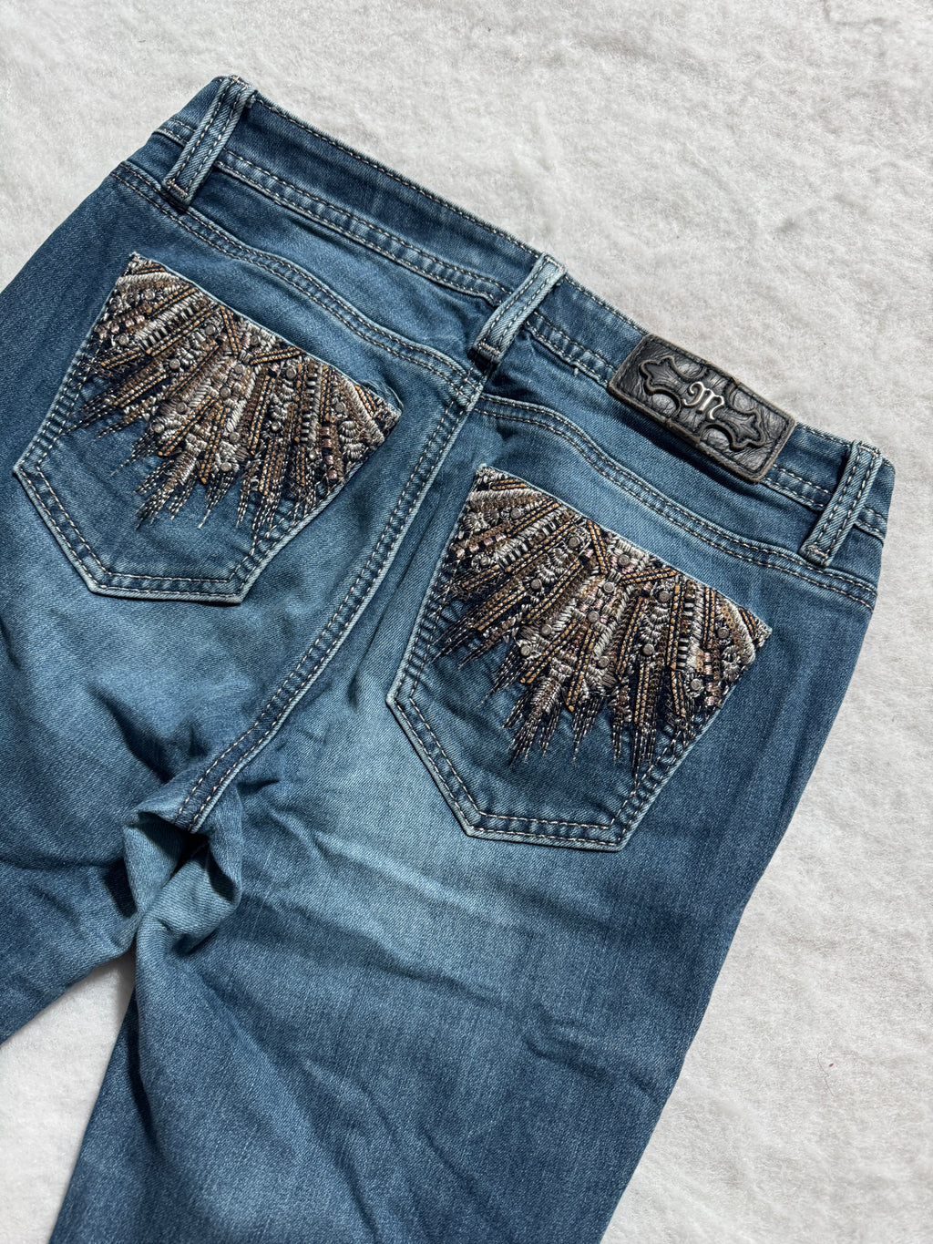 Miss Me Boot Cut Low Waist Jeans 27