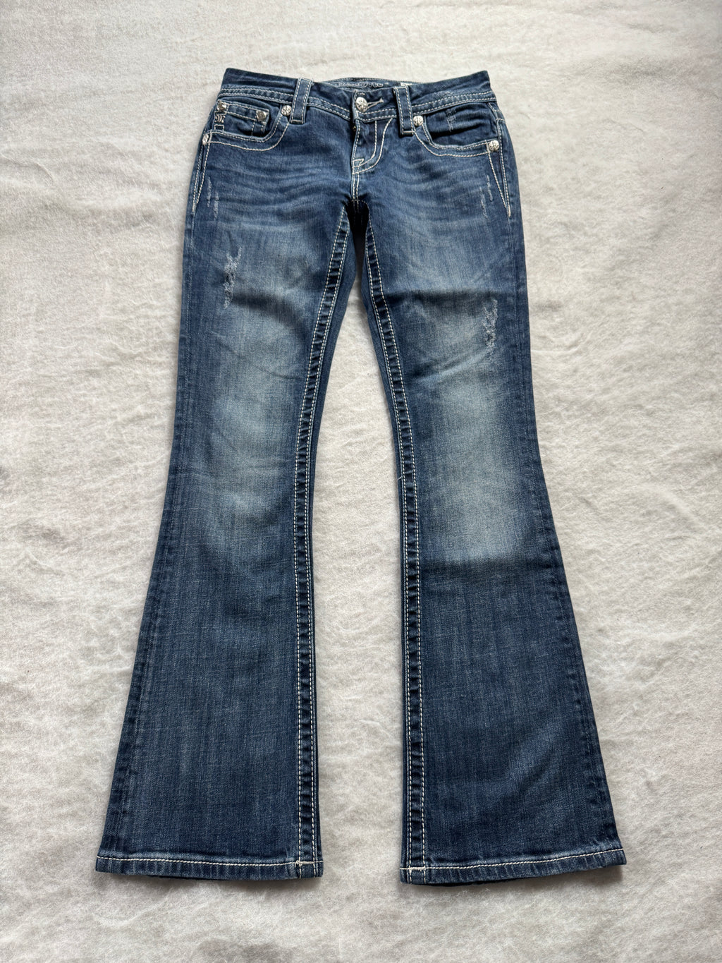 Miss Me Boot Cut Low Waist Jeans 26