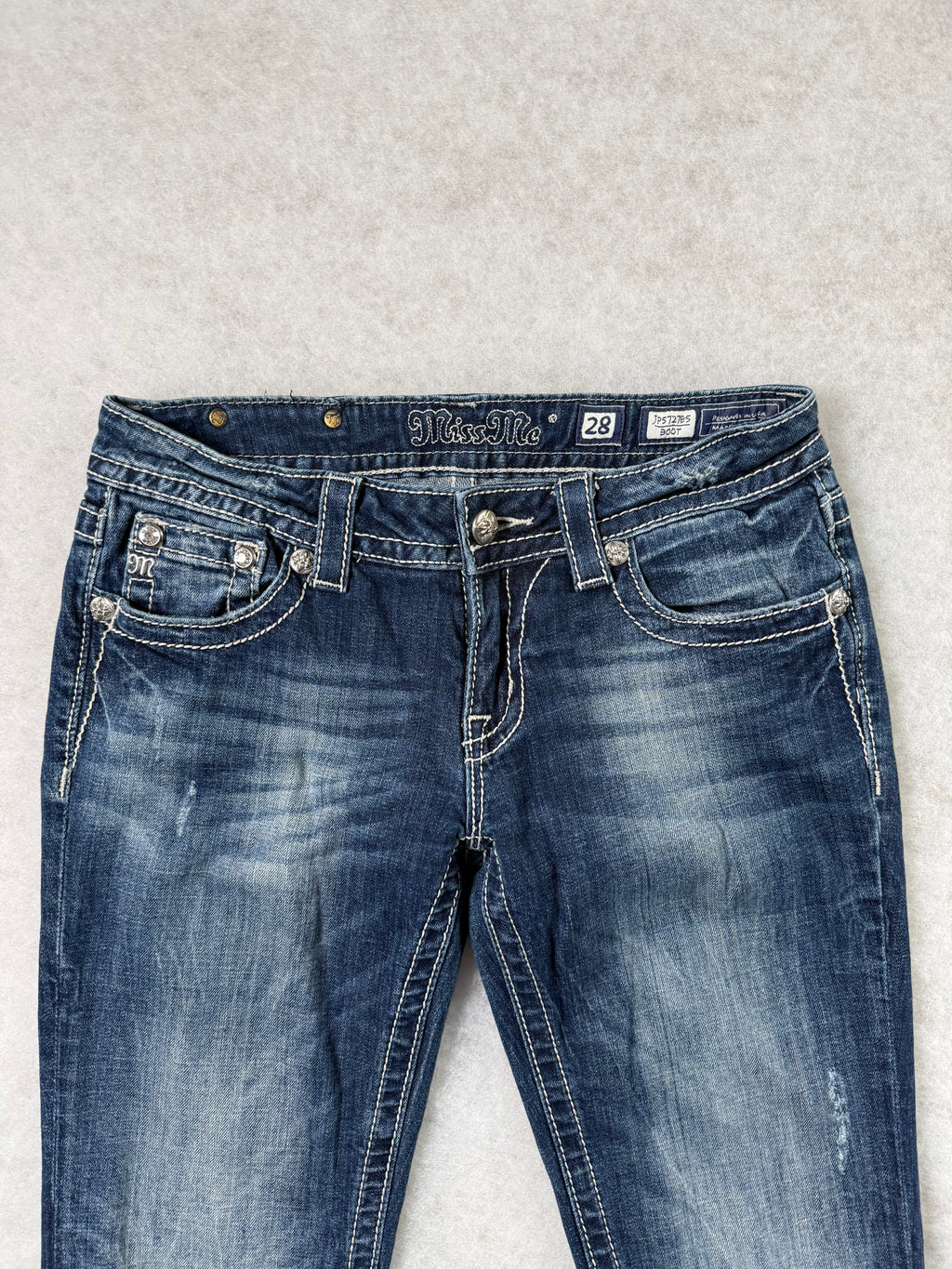 Miss Me Boot Cut Low Waist Jeans 28