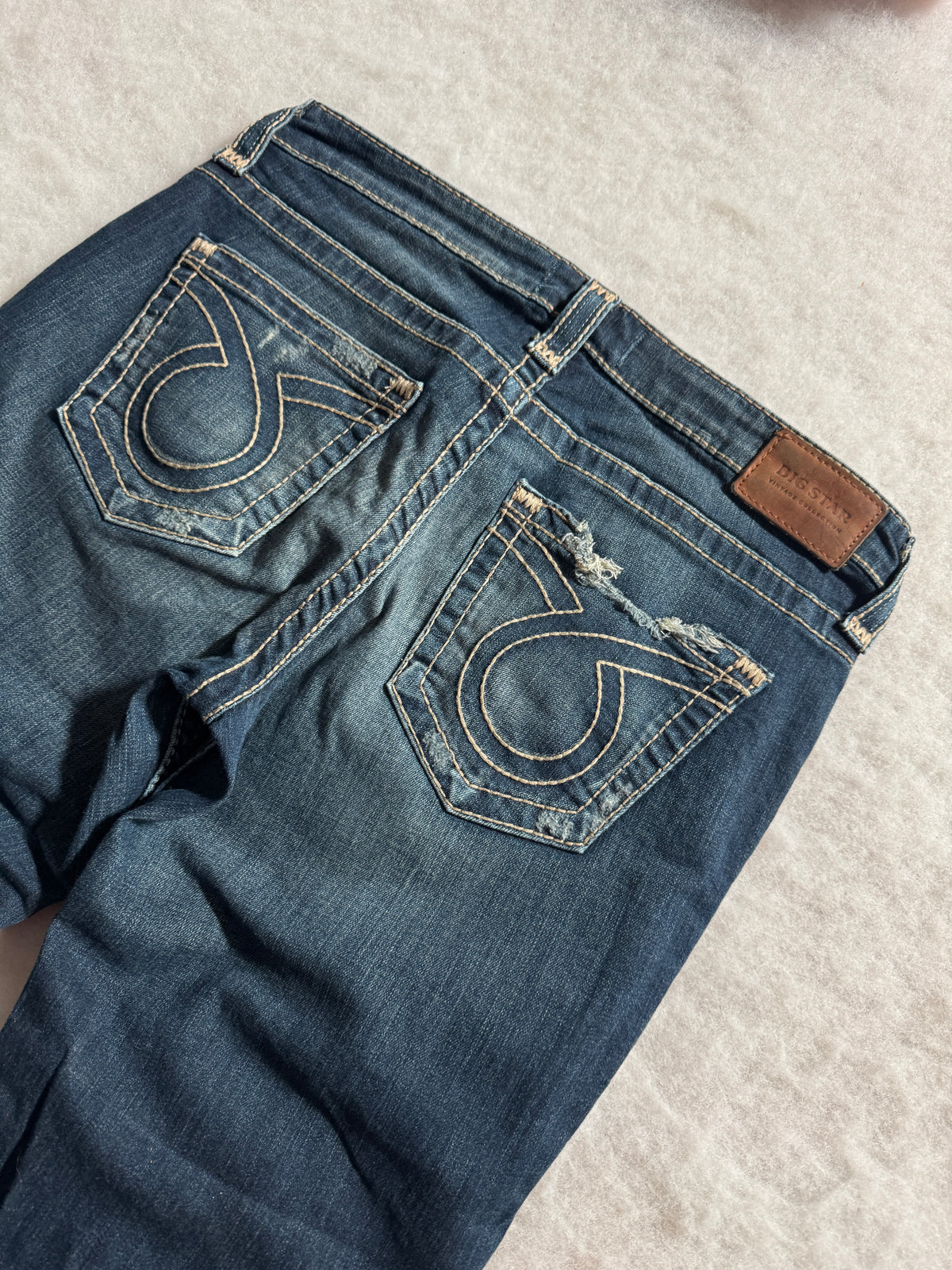 Boot Cut Low Waist Jeans Blau, Foto 3 von 4