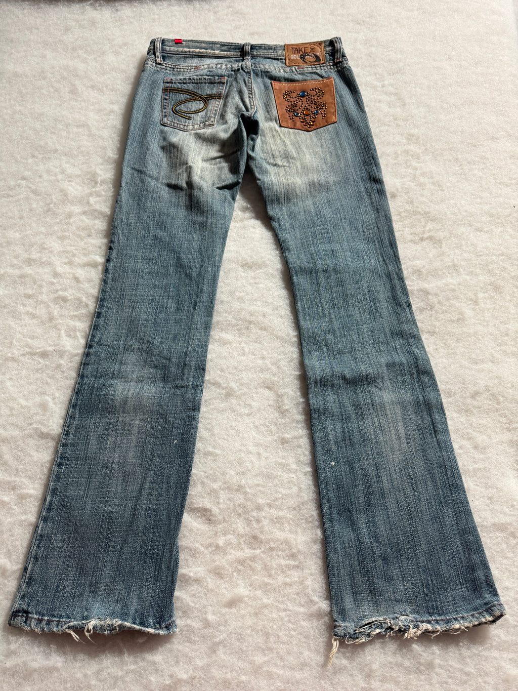 Boot Cut Low Waist Jeans Blau, Foto 2 von 4