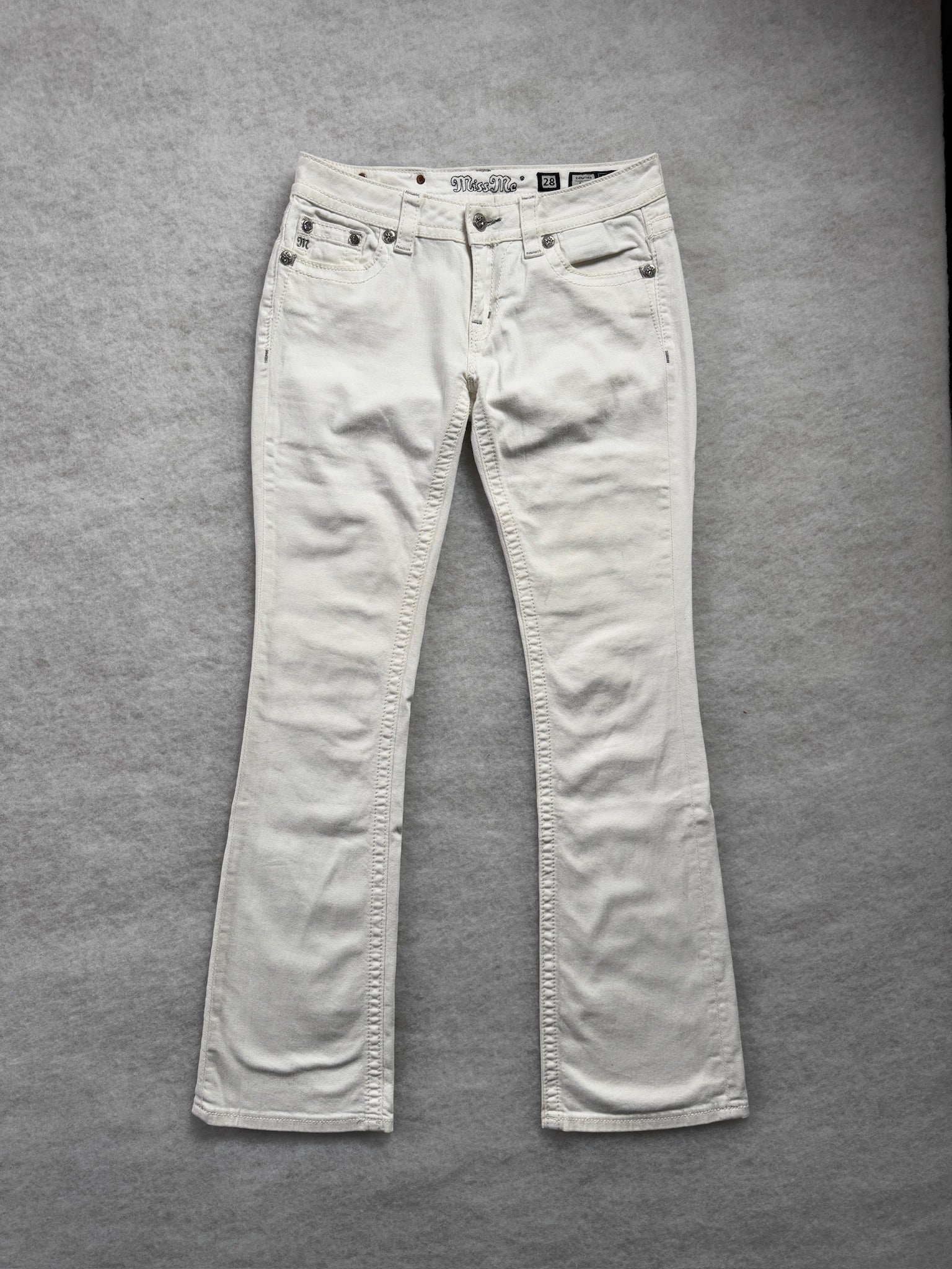 Miss Me Boot Cut Low Waist Jeans 28