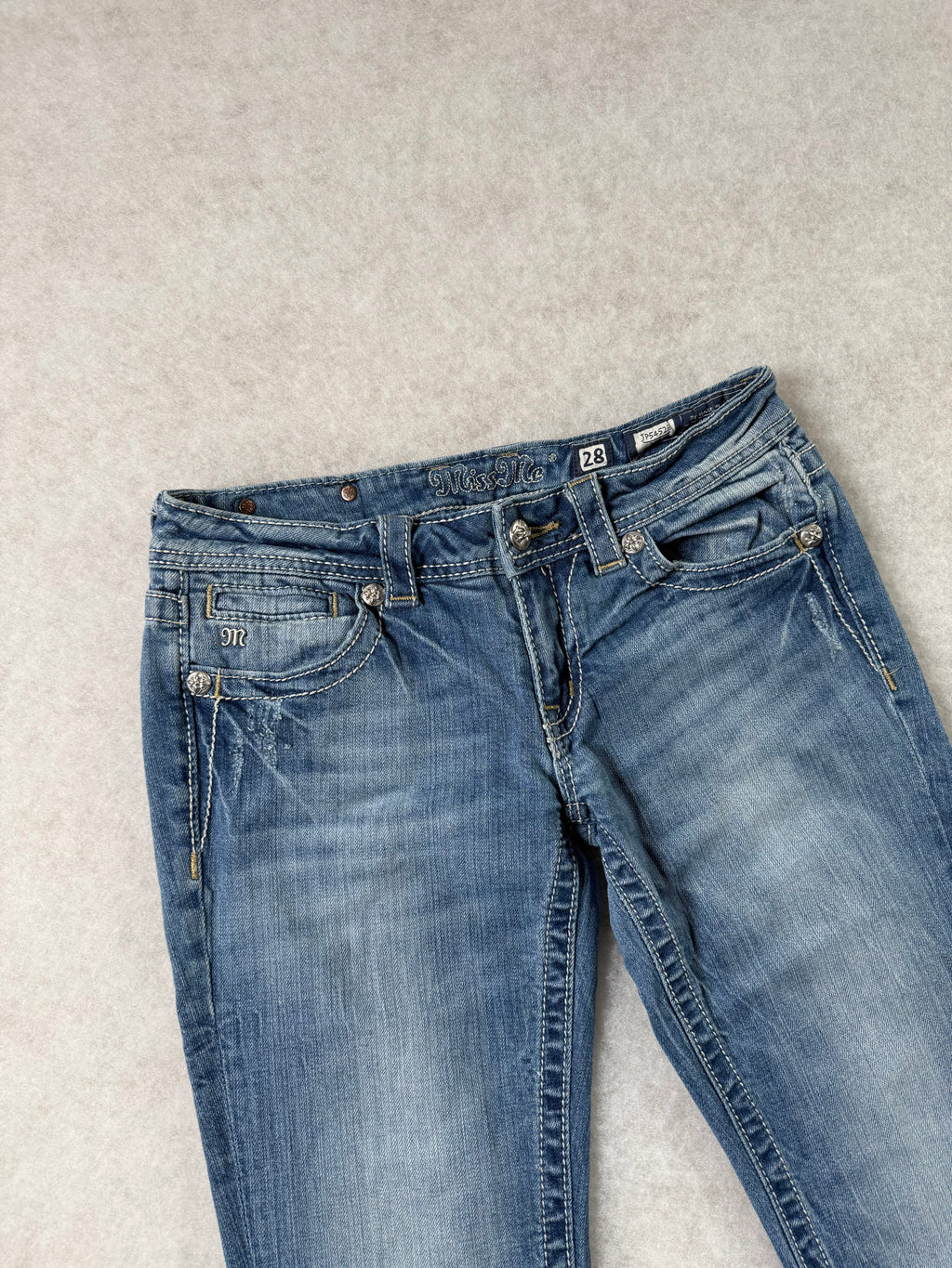 Miss Me Boot Cut Low Waist Jeans 28