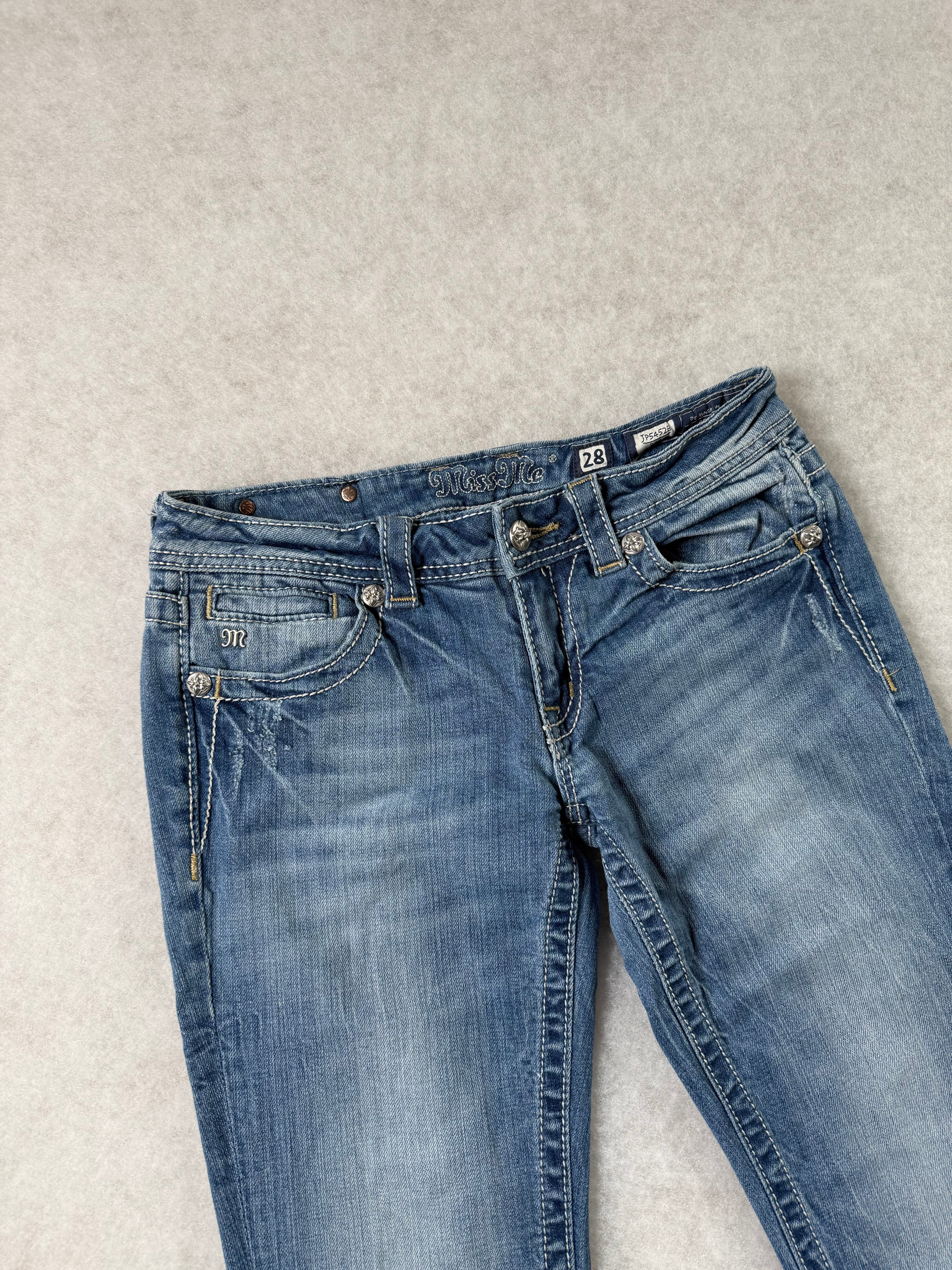 Miss Me Boot Cut Low Waist Jeans 28
