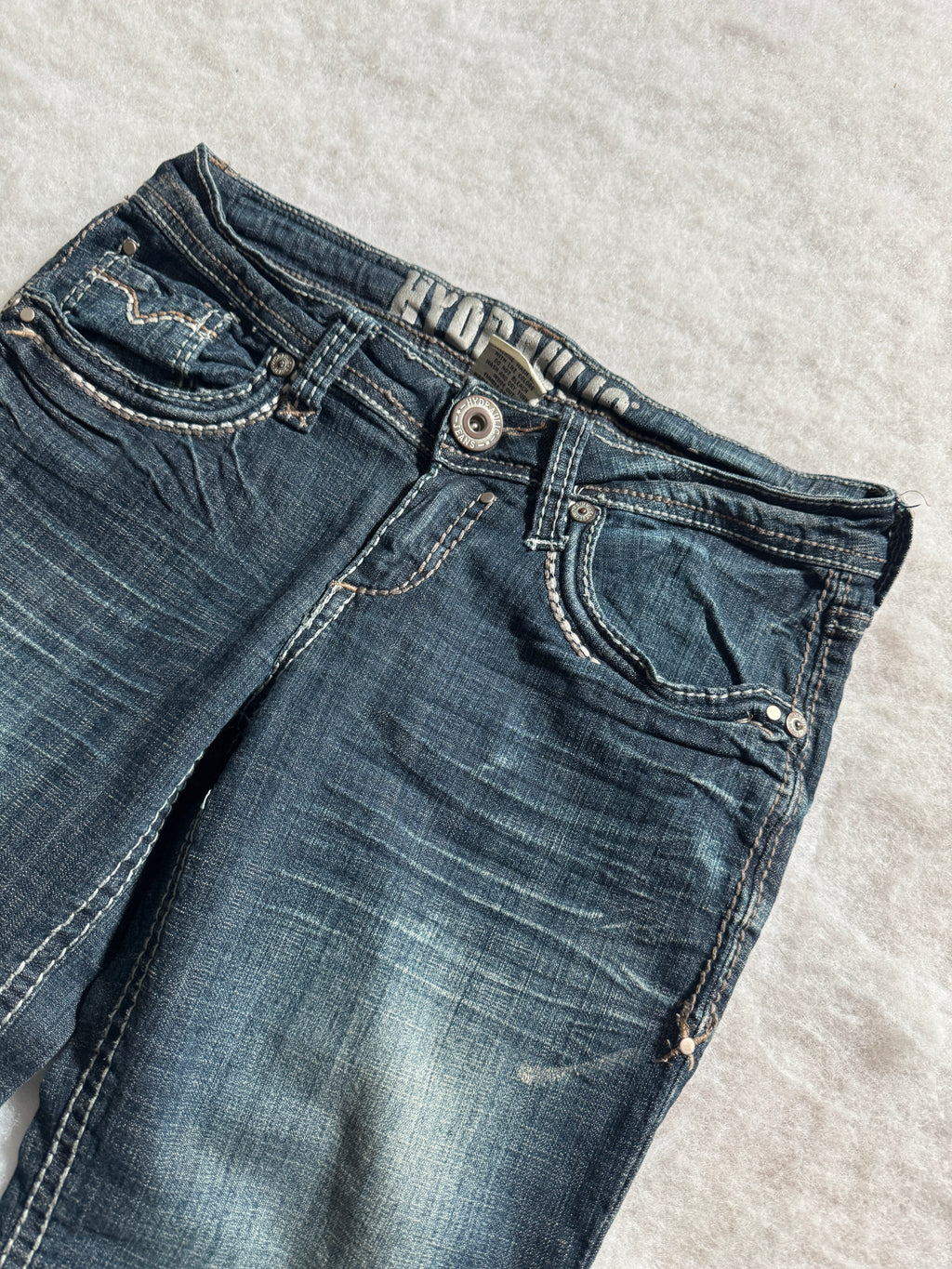 Boot Cut Low Waist Jeans Blau, Foto 4 von 4