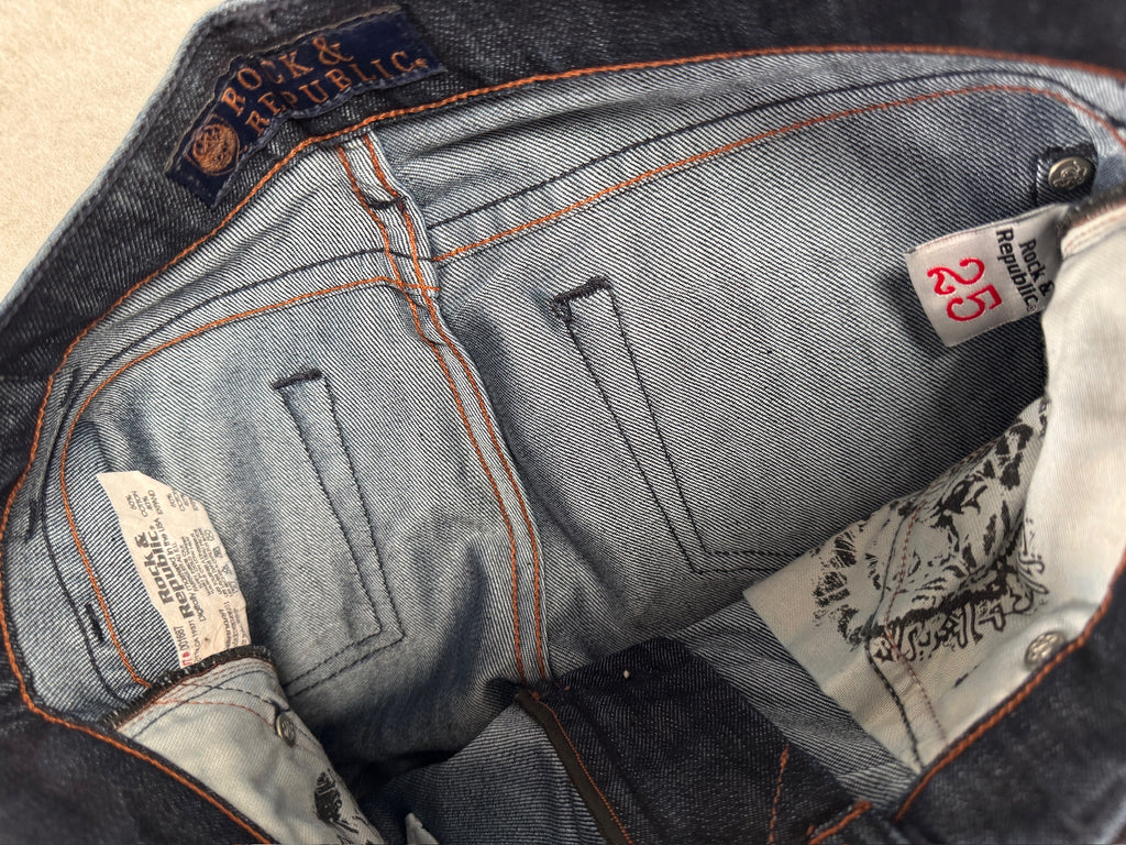 Rock & Republic Boot Cut Low Waist Jeans 25