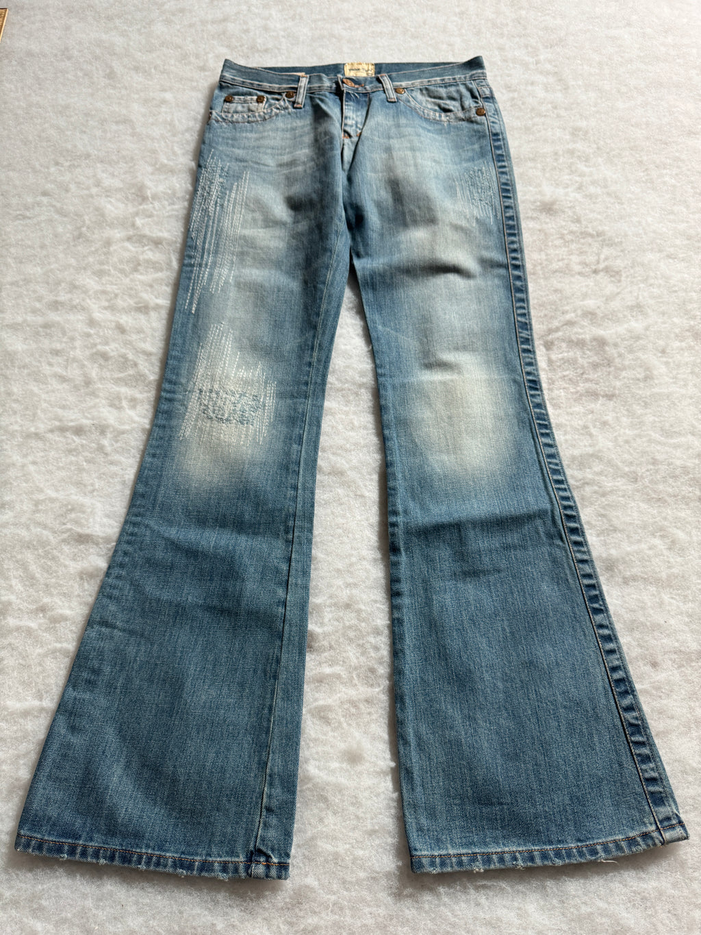 Boot Cut Low Waist Jeans Blau, Foto 1 von 4