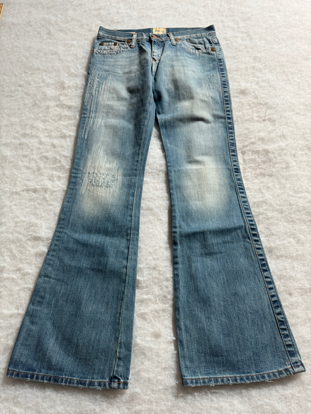 Boot Cut Low Waist Jeans Blau, Foto 1 von 4