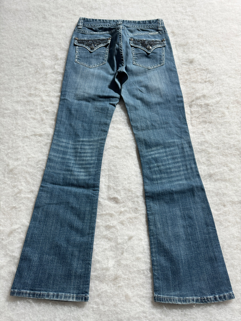 Boot Cut Low Waist Jeans Blau, Foto 2 von 4