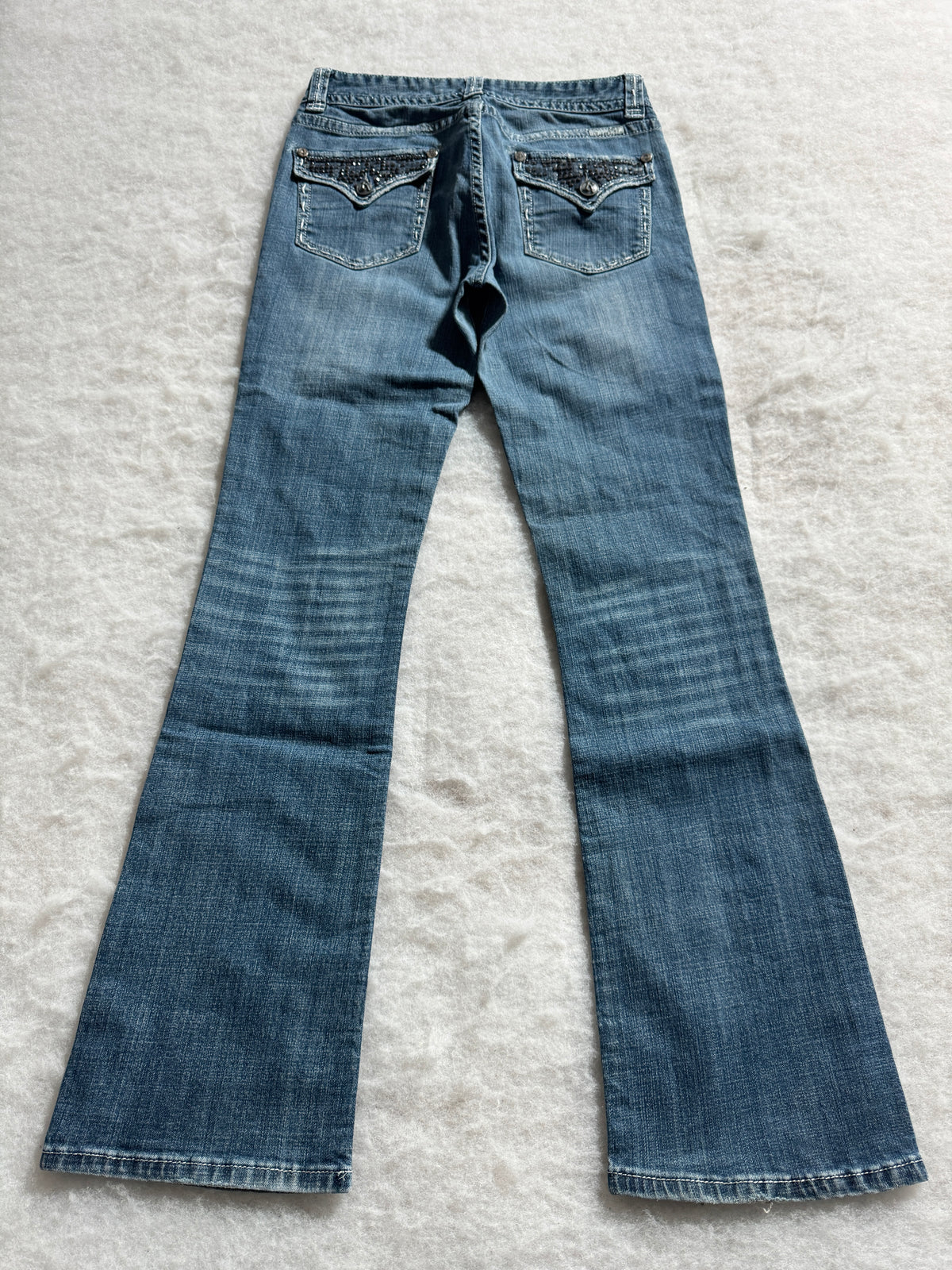 Boot Cut Low Waist Jeans Blau, Foto 2 von 4
