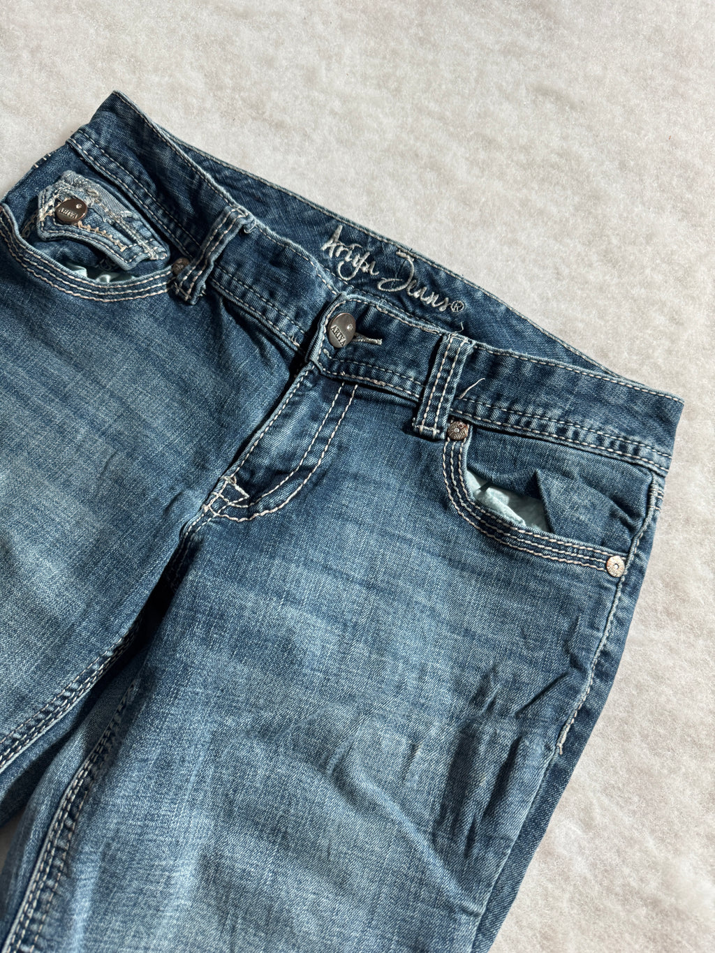 Boot Cut Low Waist Jeans Blau, Foto 4 von 4