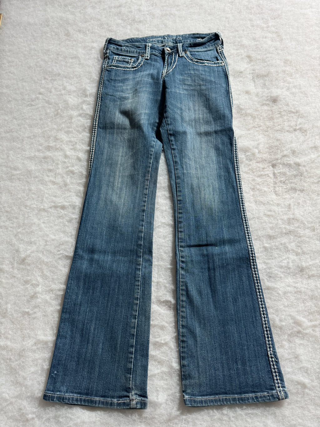 Boot Cut Low Waist Jeans Blau, Foto 1 von 4