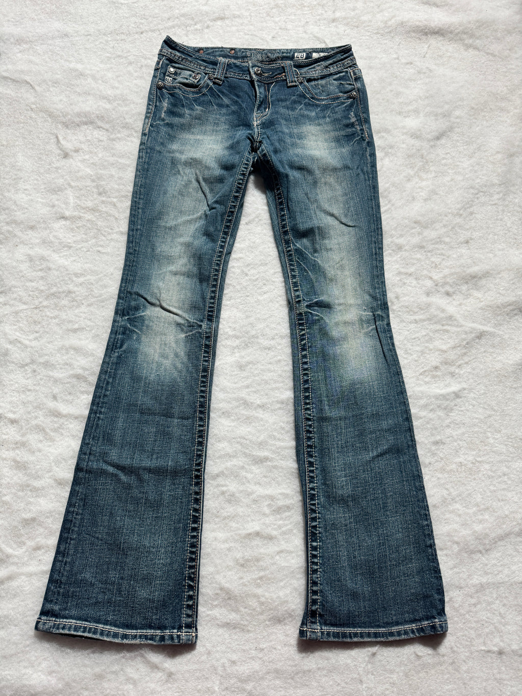 Miss Me Boot Cut Low Waist Jeans 28