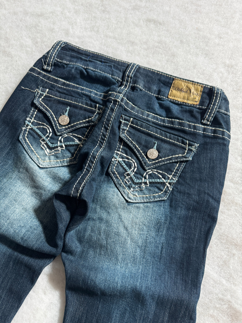 Boot Cut Low Waist Jeans Blau, Foto 3 von 4