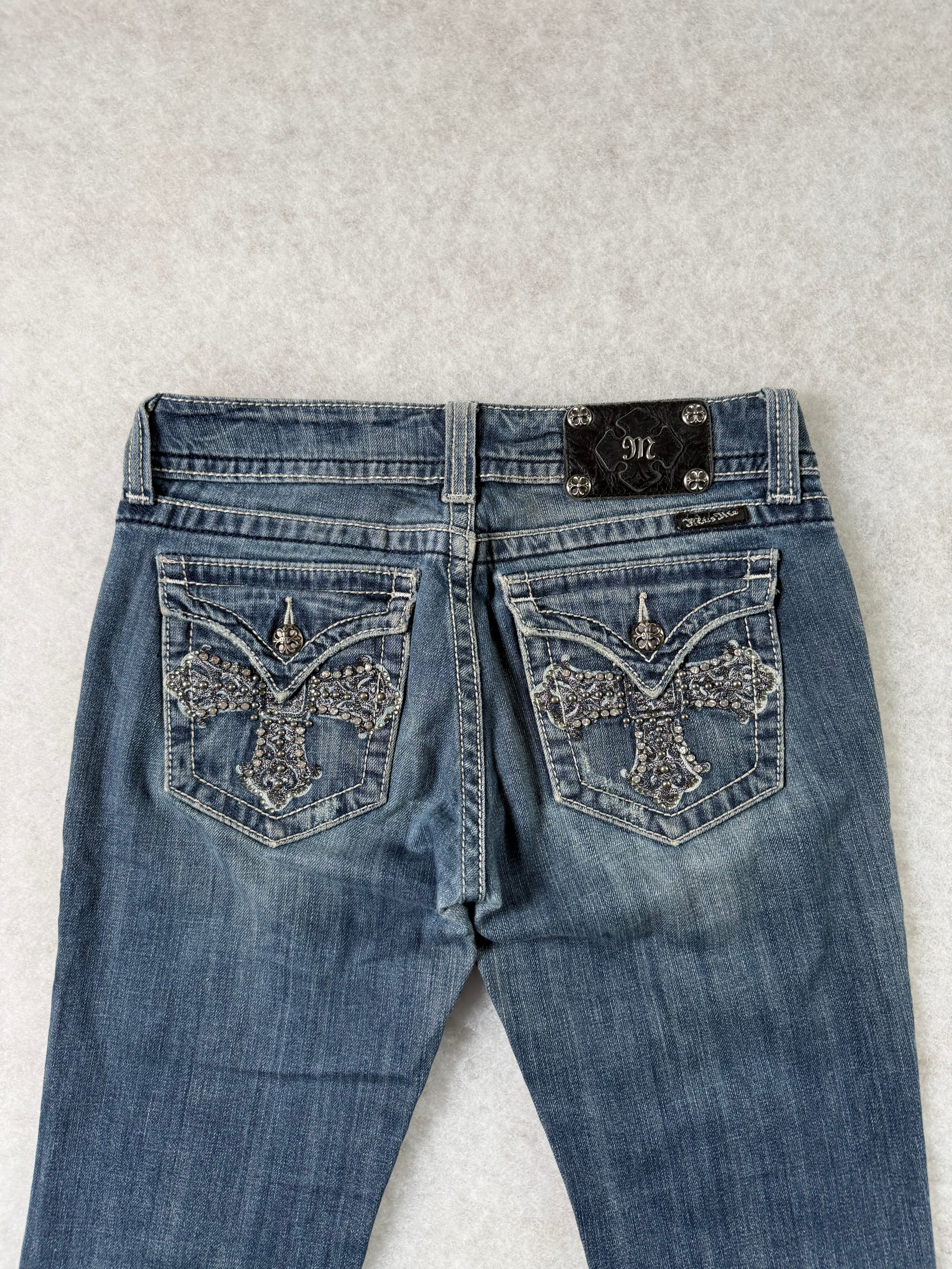 Miss Me Boot Cut Low Waist Jeans 28