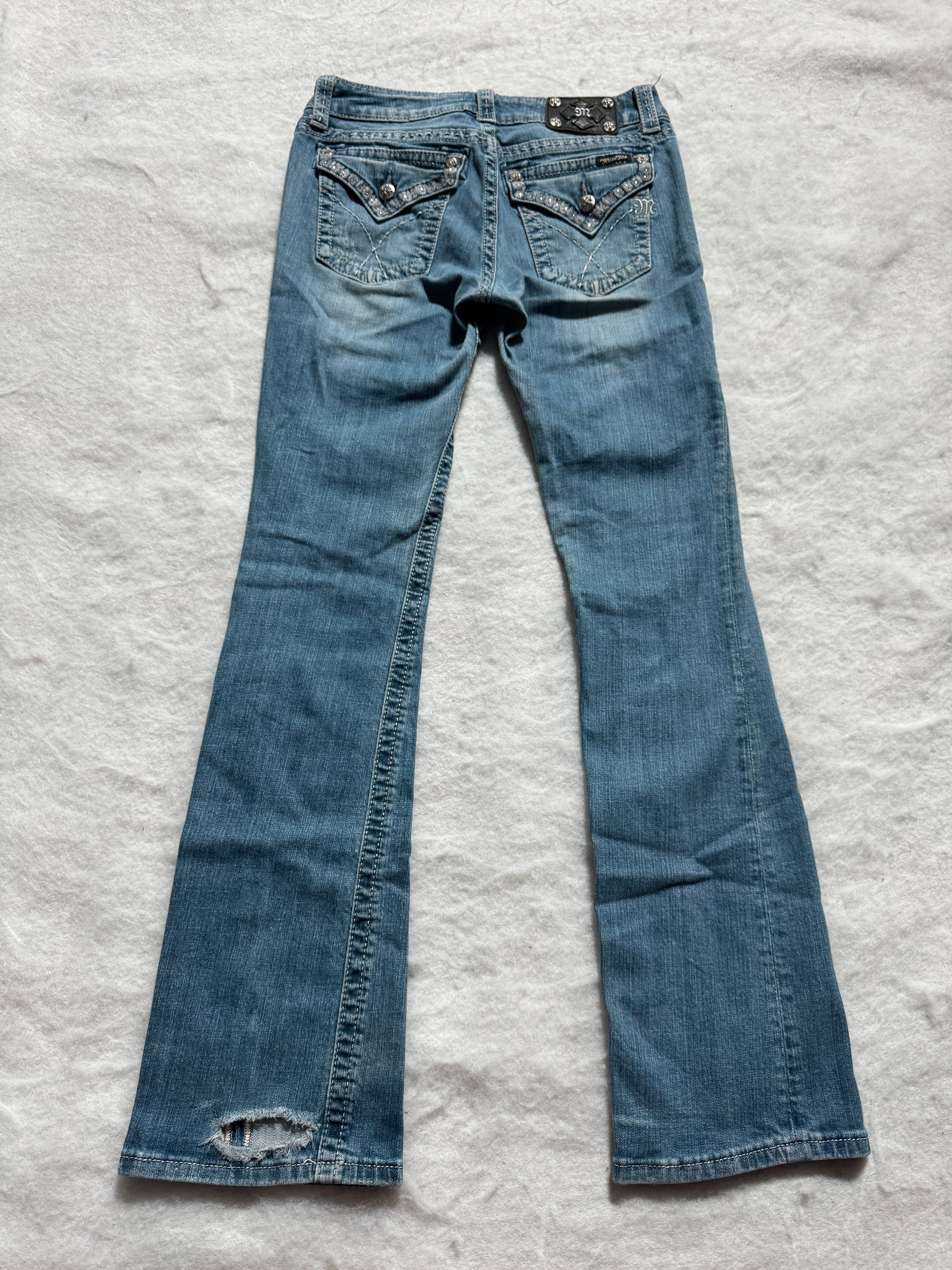 Miss Me Boot Cut Low Waist Jeans 30