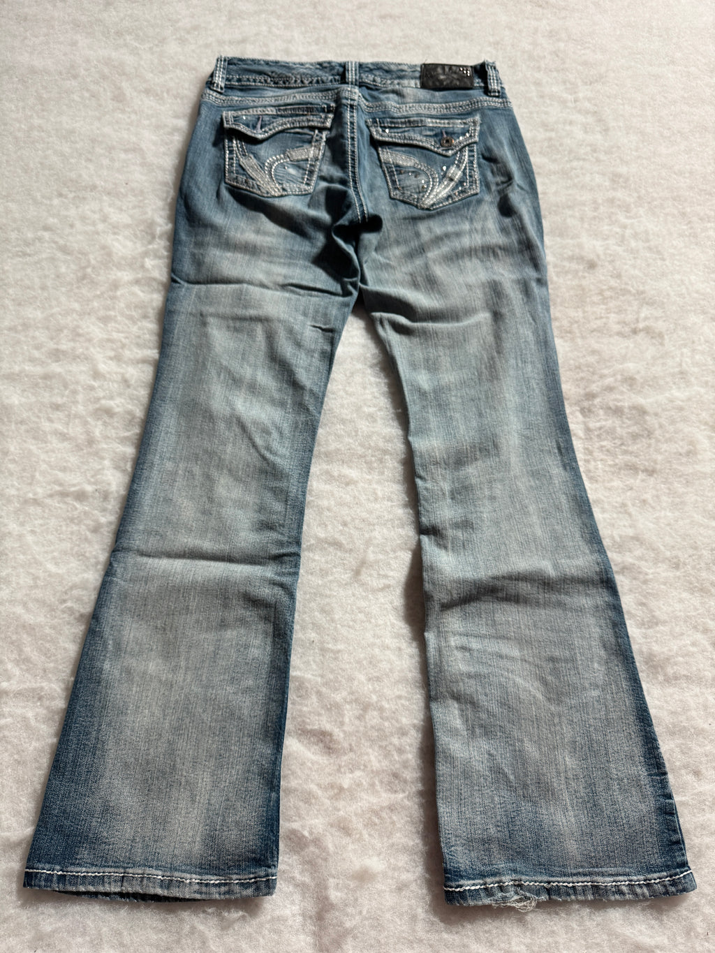 Boot Cut Low Waist Jeans Blau, Foto 2 von 4