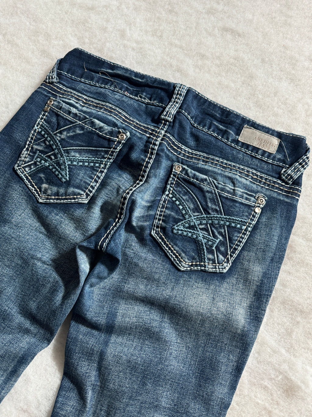 Boot Cut Low Waist Jeans Blau, Foto 3 von 4