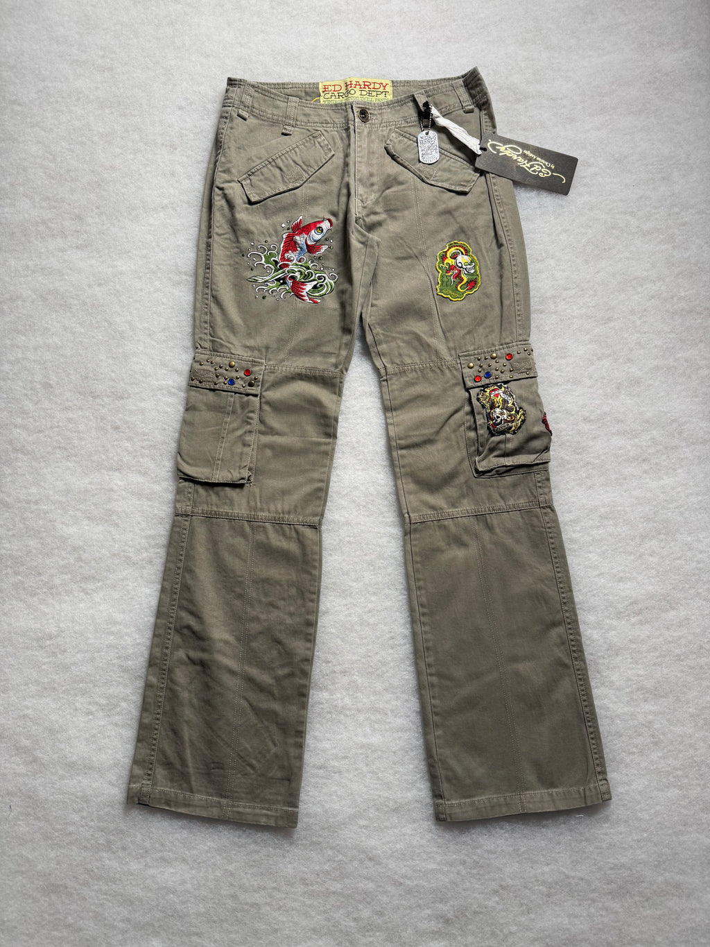 Ed Hardy Boot Cut Cargo Pants 27