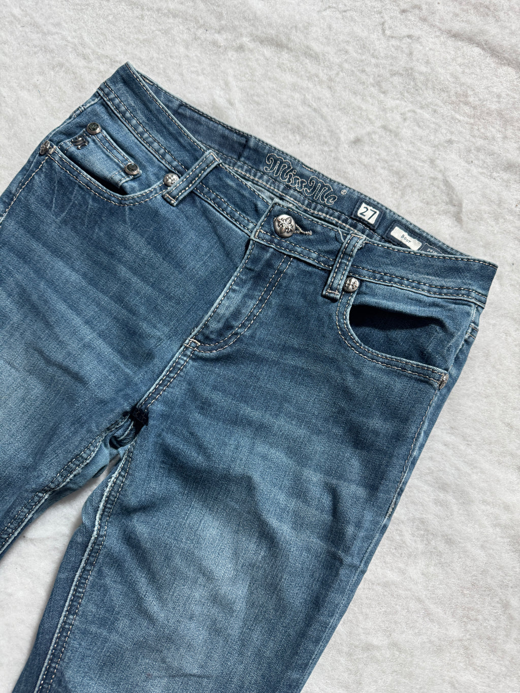 Miss Me Boot Cut Low Waist Jeans 27