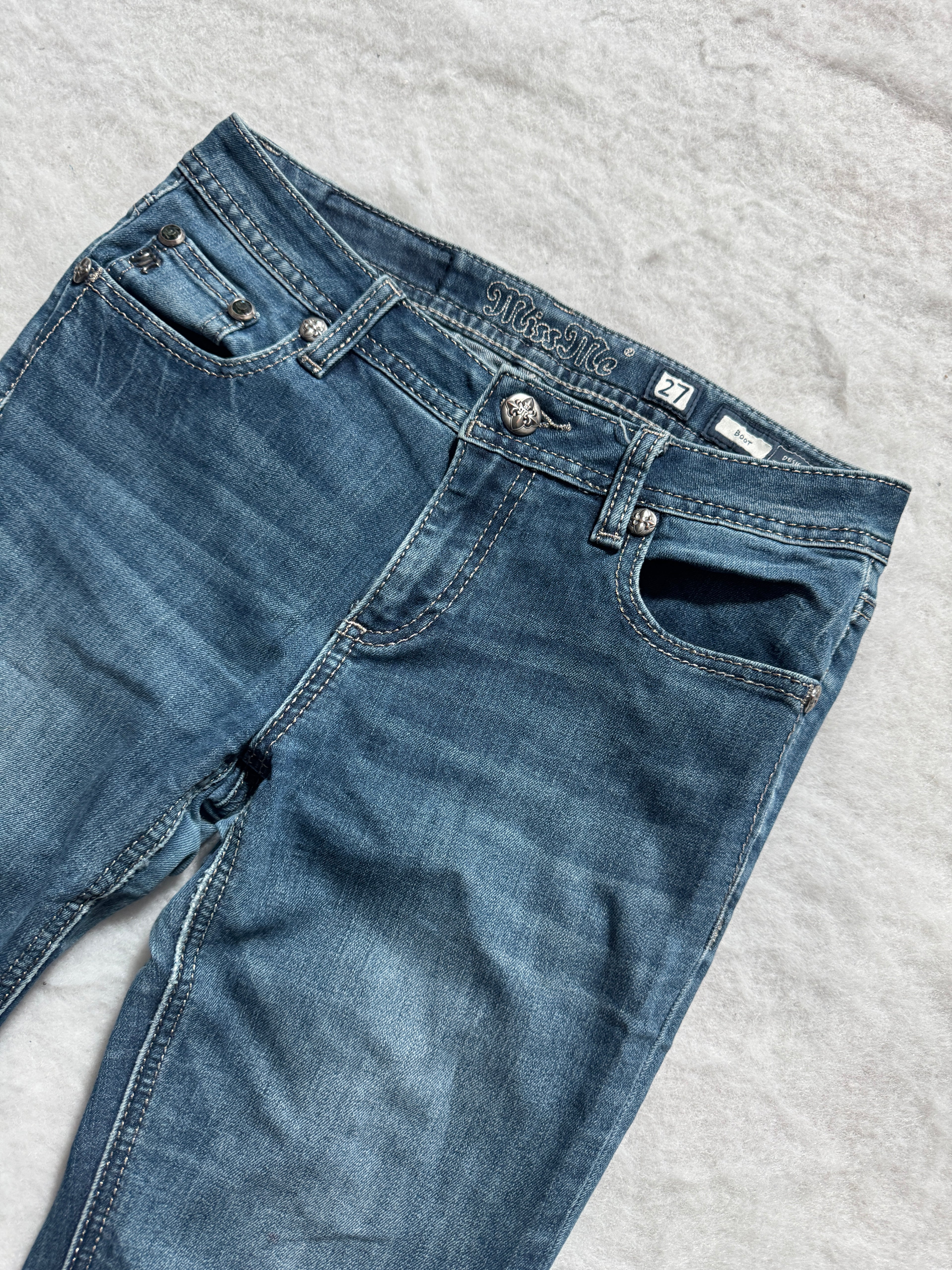 Miss Me Boot Cut Low Waist Jeans 27