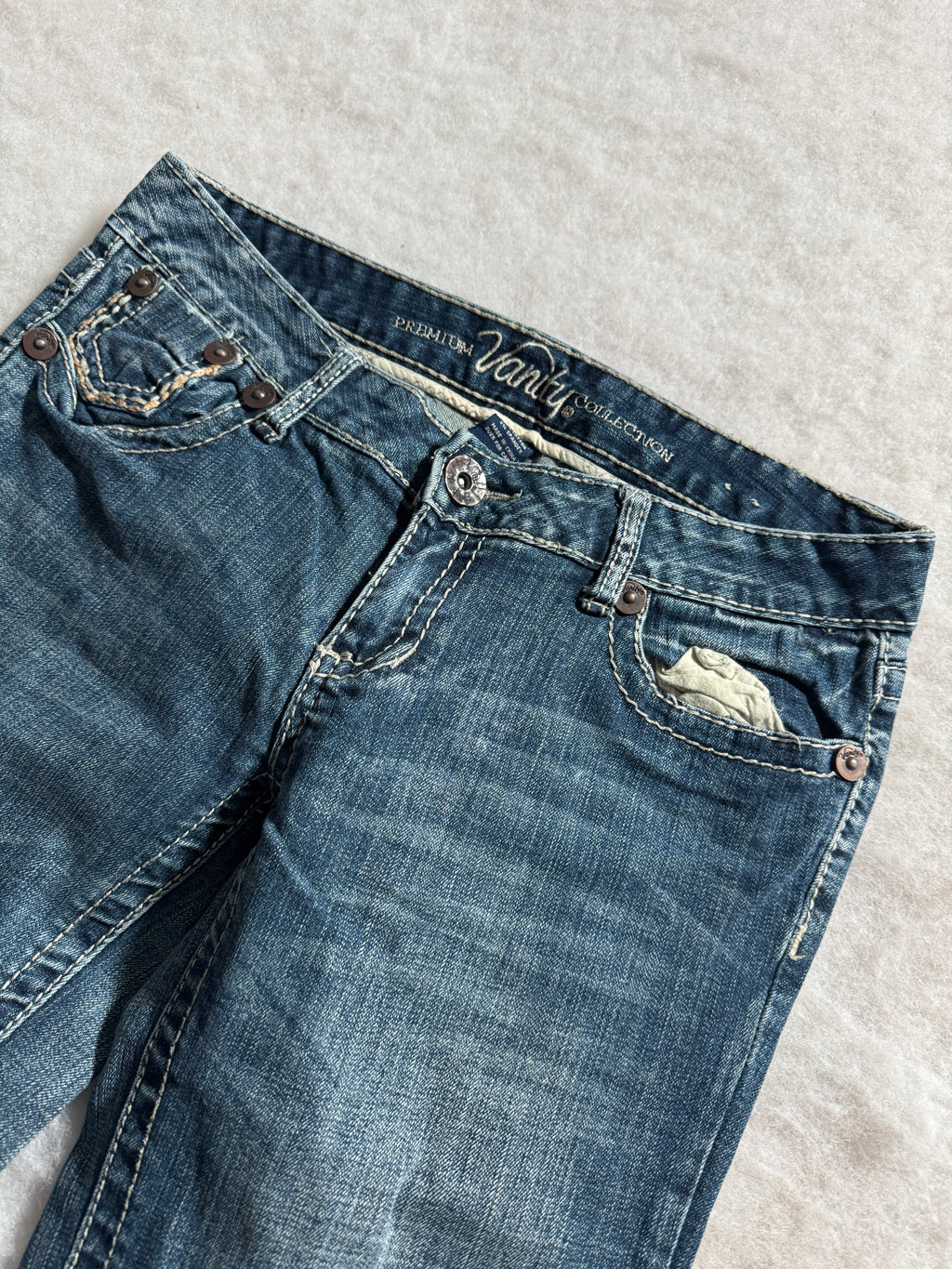 Boot Cut Low Waist Jeans Blau, Foto 4 von 4