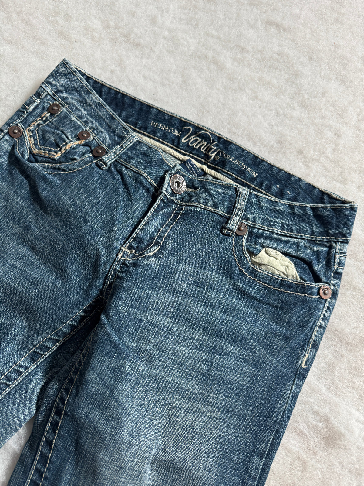 Boot Cut Low Waist Jeans Blau, Foto 4 von 4