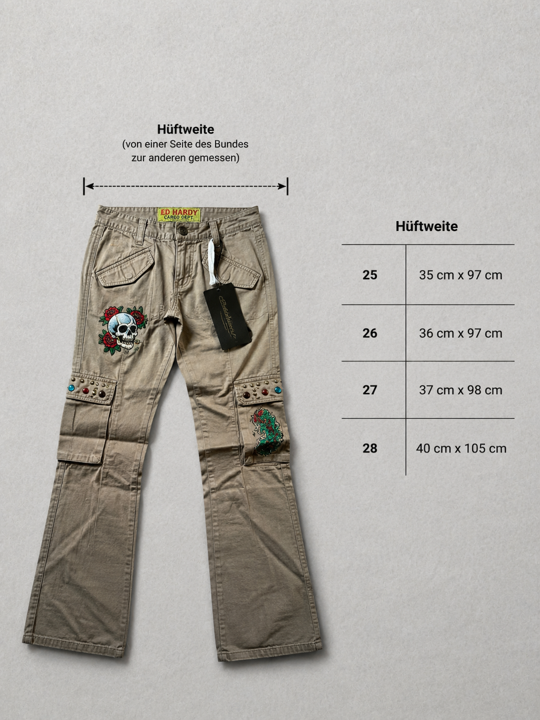 Ed Hardy Boot Cut Cargo Pants