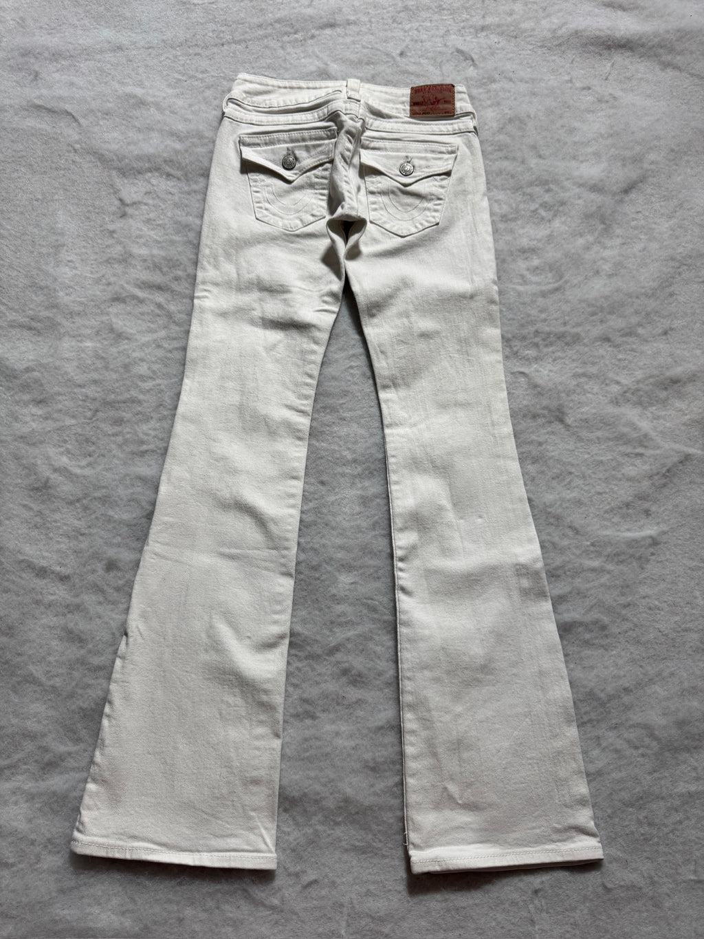 True Religion Boot Cut Low Waist Jeans Weiß, Foto 2 von 4