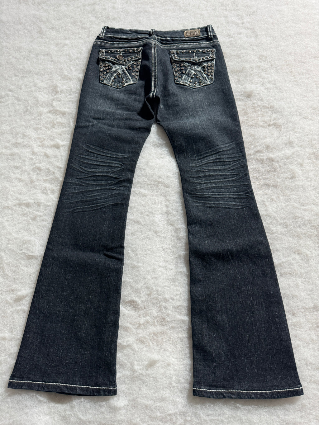Boot Cut Low Waist Jeans Blau, Foto 2 von 4