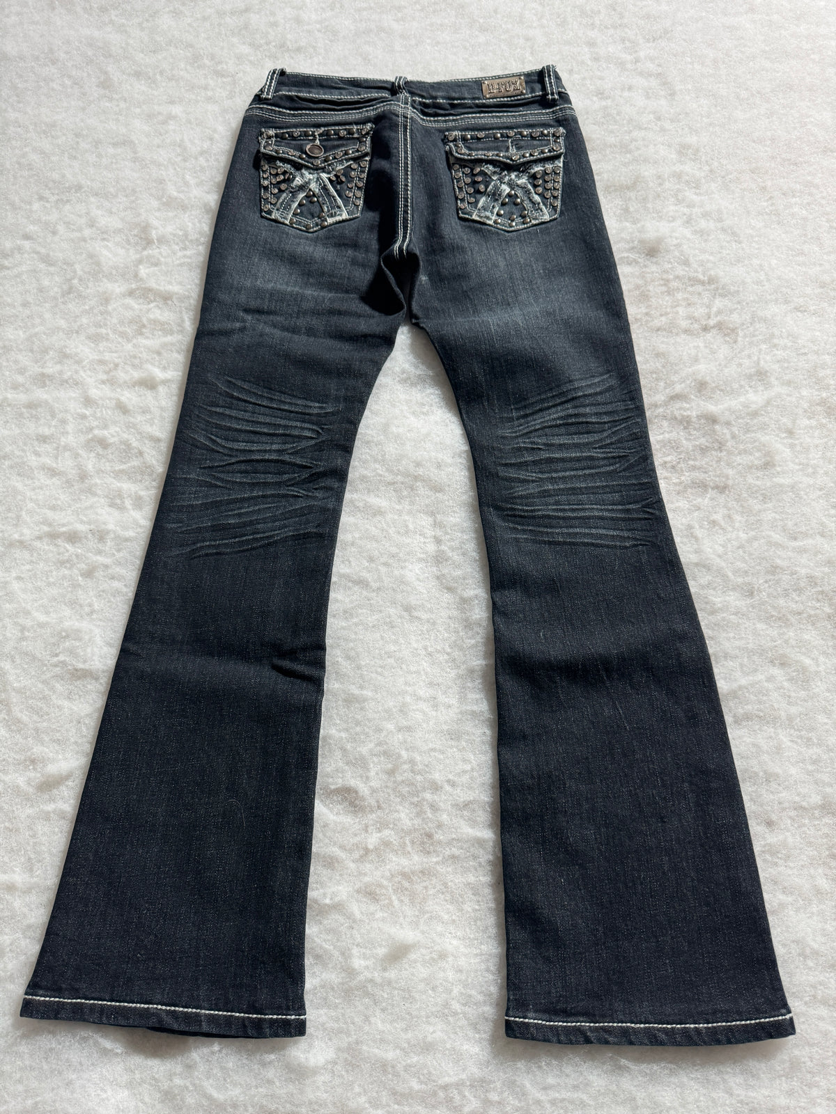Boot Cut Low Waist Jeans Blau, Foto 2 von 4